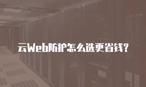 云Web防护怎么选更省钱？