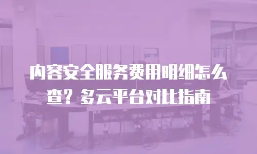 内容安全服务费用明细怎么查？多云平台对比指南
