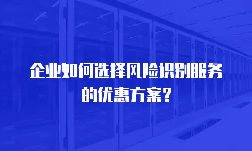 企业如何选择风险识别服务的优惠方案？