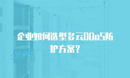 企业如何选型多云DDoS防护方案？