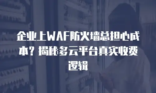 企业上WAF防火墙总担心成本？揭秘多云平台真实收费逻辑