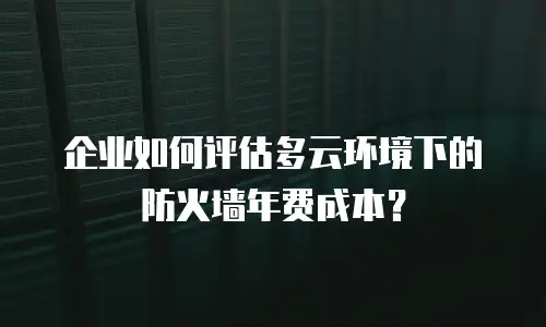 企业如何评估多云环境下的防火墙年费成本？