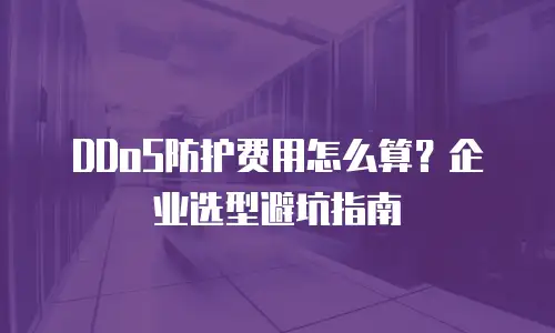 DDoS防护费用怎么算？企业选型避坑指南