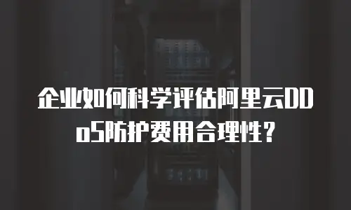 企业如何科学评估阿里云DDoS防护费用合理性？