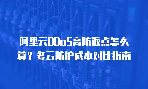 阿里云DDoS高防返点怎么算？多云防护成本对比指南