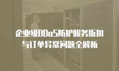 企业级DDoS防护服务折扣与订单异常问题全解析