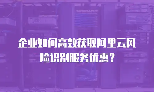 企业如何高效获取阿里云风险识别服务优惠？