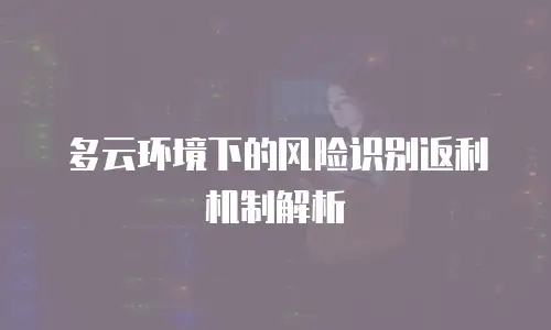 多云环境下的风险识别返利机制解析