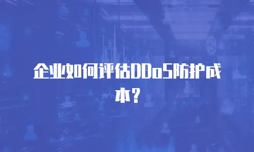 企业如何评估DDoS防护成本？