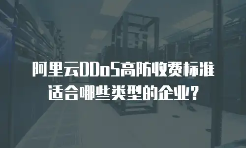 阿里云DDoS高防收费标准适合哪些类型的企业？