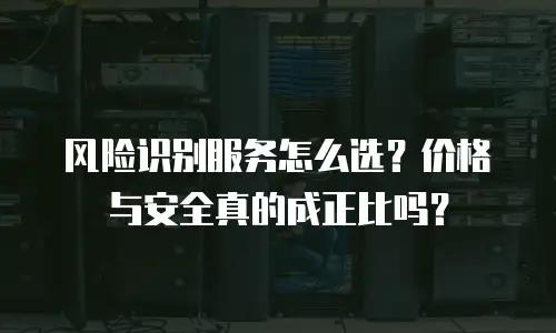 风险识别服务怎么选？价格与安全真的成正比吗？