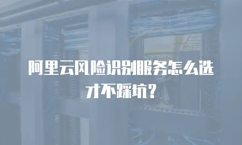 阿里云风险识别服务怎么选才不踩坑？