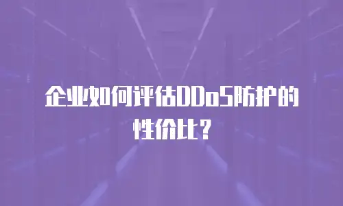 企业如何评估DDoS防护的性价比？