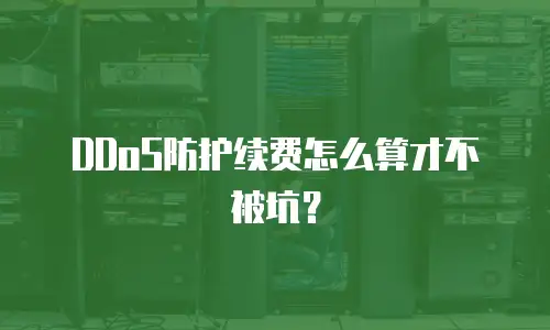 DDoS防护续费怎么算才不被坑？