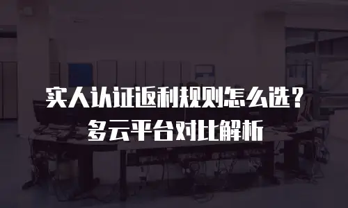 实人认证返利规则怎么选？多云平台对比解析