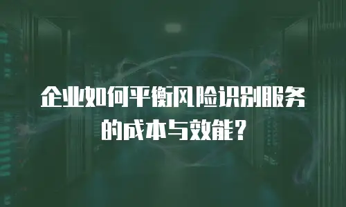 企业如何平衡风险识别服务的成本与效能？