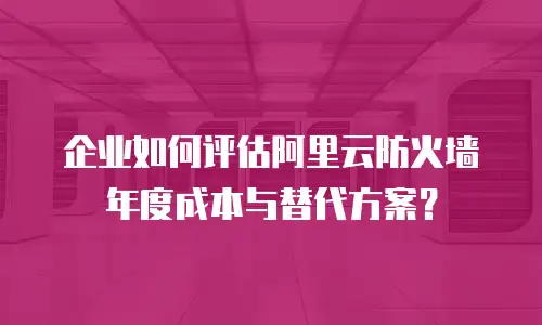 企业如何评估阿里云防火墙年度成本与替代方案？