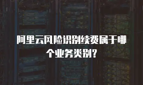 阿里云风险识别续费属于哪个业务类别？