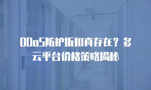 DDoS防护折扣真存在？多云平台价格策略揭秘