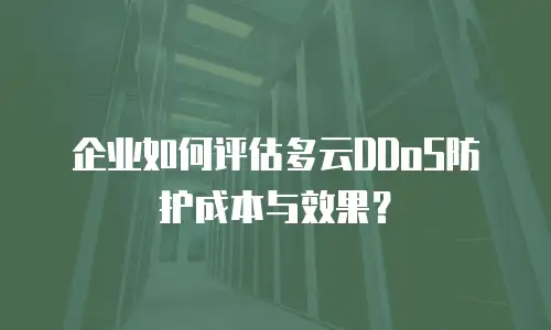 企业如何评估多云DDoS防护成本与效果？