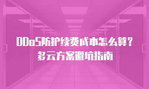 DDoS防护续费成本怎么算？多云方案避坑指南