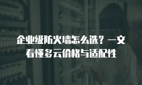企业级防火墙怎么选？一文看懂多云价格与适配性