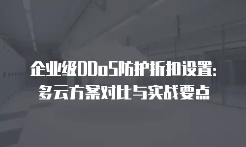 企业级DDoS防护折扣设置：多云方案对比与实战要点
