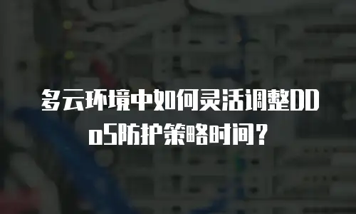 多云环境中如何灵活调整DDoS防护策略时间？
