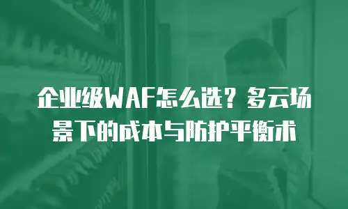 企业级WAF怎么选？多云场景下的成本与防护平衡术
