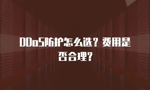 DDoS防护怎么选？费用是否合理？
