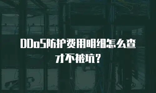 DDoS防护费用明细怎么查才不被坑？