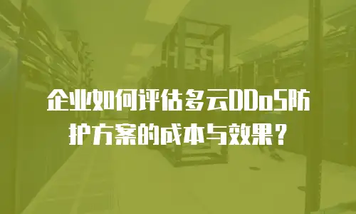 企业如何评估多云DDoS防护方案的成本与效果？