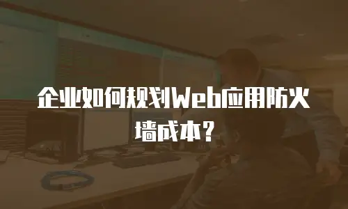 企业如何规划Web应用防火墙成本？