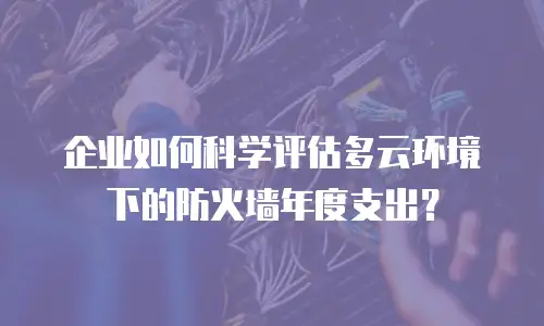 企业如何科学评估多云环境下的防火墙年度支出？