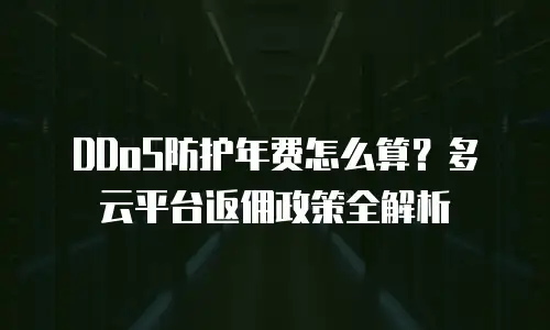 DDoS防护年费怎么算？多云平台返佣政策全解析