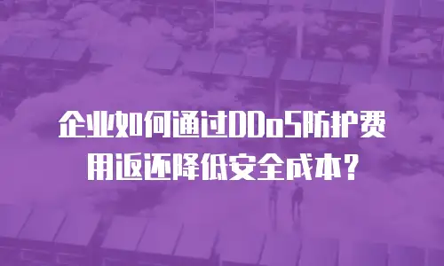 企业如何通过DDoS防护费用返还降低安全成本？