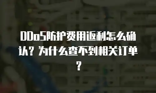 DDoS防护费用返利怎么确认？为什么查不到相关订单？