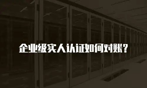 企业级实人认证如何对账？
