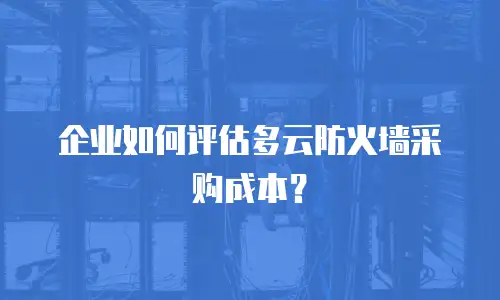 企业如何评估多云防火墙采购成本？