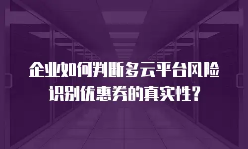 企业如何判断多云平台风险识别优惠券的真实性？
