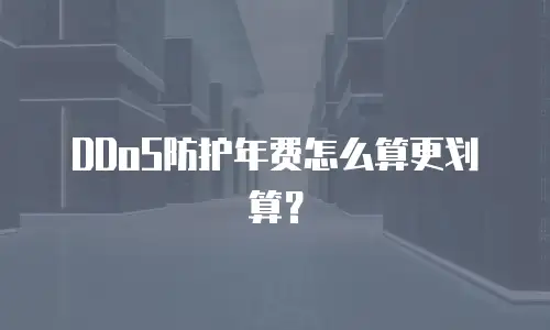 DDoS防护年费怎么算更划算？