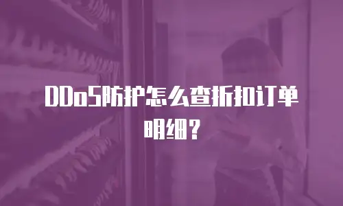 DDoS防护怎么查折扣订单明细？