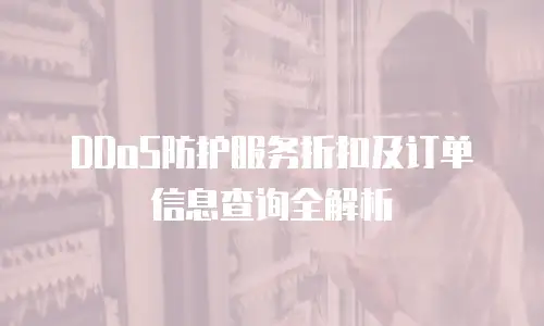 DDoS防护服务折扣及订单信息查询全解析