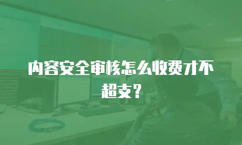 内容安全审核怎么收费才不超支？