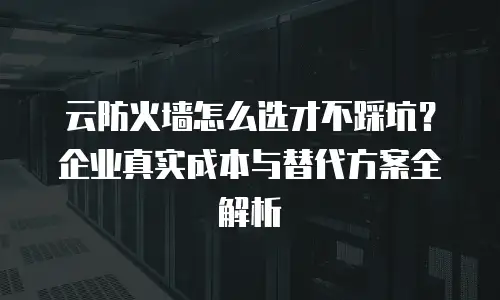 云防火墙怎么选才不踩坑？企业真实成本与替代方案全解析