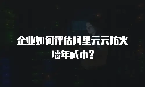企业如何评估阿里云云防火墙年成本？
