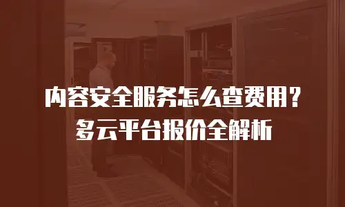 内容安全服务怎么查费用？多云平台报价全解析