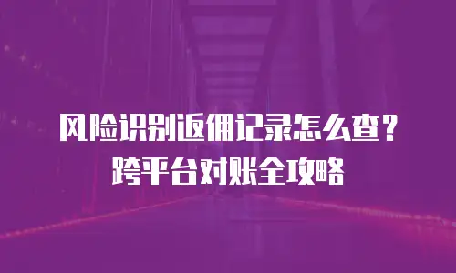 风险识别返佣记录怎么查？跨平台对账全攻略