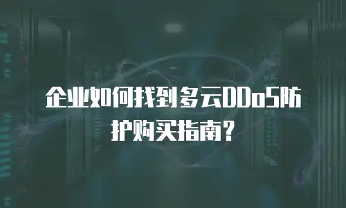 企业如何找到多云DDoS防护购买指南？