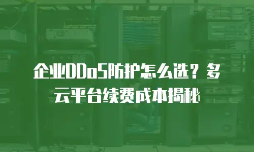 企业DDoS防护怎么选？多云平台续费成本揭秘